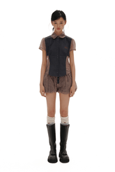Vintage Patchwork Plaid Colorblock Short Sleeve Shirt - COPPING THREADS - MOROMORO